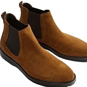 ZARA Men’s Brown Suede Chelsea Boots | Ankle Boots EU 42 (US Men’s 9)